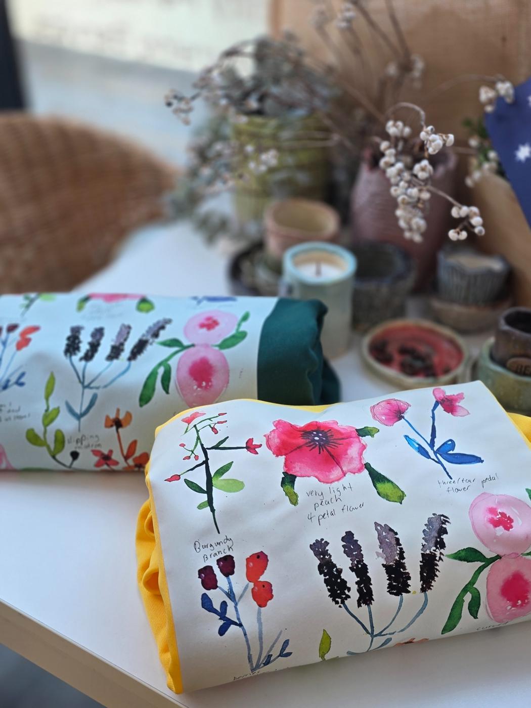 Products featuring John Kim’s botanical illustrations